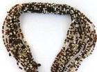 Vintage Estate Multi Strand Seed Bead Tassel Necklace 26" With 6 1/2" Drop Glass — photo 3