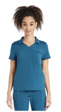 Scrubstar Women's Antimicrobial Premium Performance Collar Scrub Top NWT Small