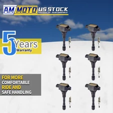 6pcs Ignition coils + 6pcs Iridium Spark Plugs Kit for Infinit Nissan 3.5L UF550