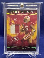 2021 Panini Origins Trey Lance RP-TRL Two Color Rookie Patch Gold 08/10 RC 49ers