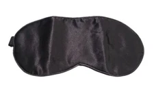 100% Silk Eye Mask Black Travel Sleep Soft Padded Shade Cover Rest Blindfold