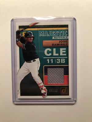 2019 Panini Donruss Majestic Materials Gold #58/99 Jose Ramirez #MM-JR