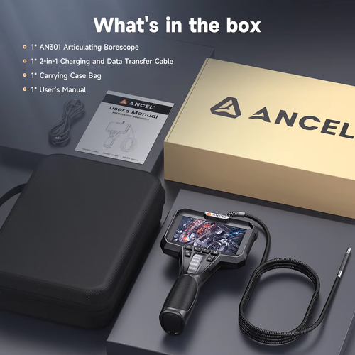 ANCEL AN301 Vidéo Scope HD pour Moteur Auto avec Serpent Articulé Caméra Endoscope - Photo 10/10