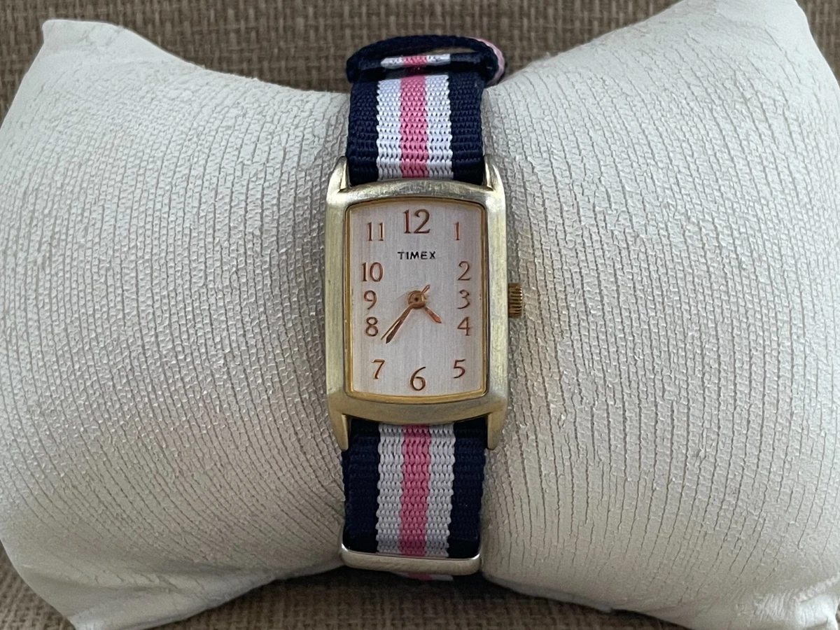 Timex Ladies Wristwatch Multi color Canvas Strap Analog Quartz Watch