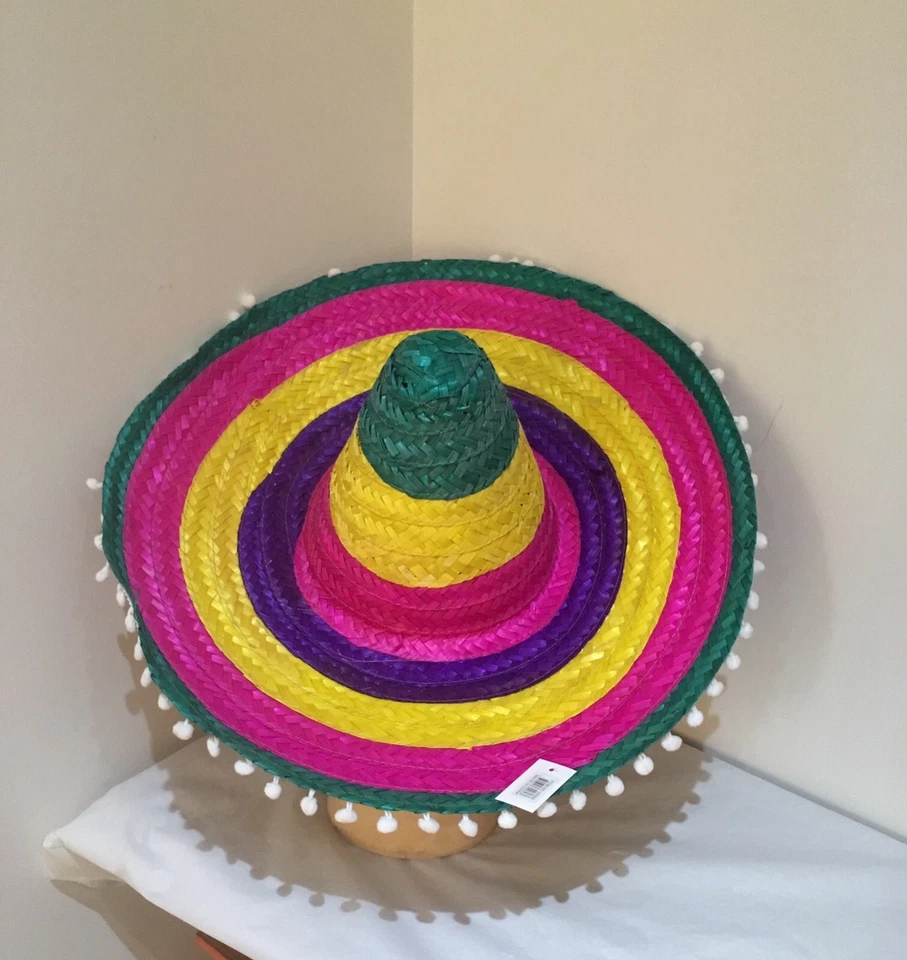 Poncho mexicano para hombre y sombrero arco iris sombrero salvaje oeste vaca niño adulto bandido  Foto 3 de 4