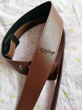 2.3'' Wide Adjustable PU Leather Strap For Epiphone Electric Guitar Bass - Brown
