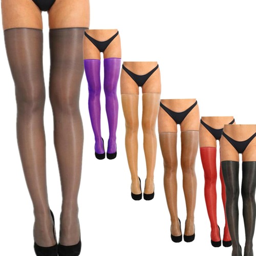 Damen Sheer Oberschenkel Kompressionsstrümpfe Halterlose Strümpfe Overknee Lang - Bild 4 von 152