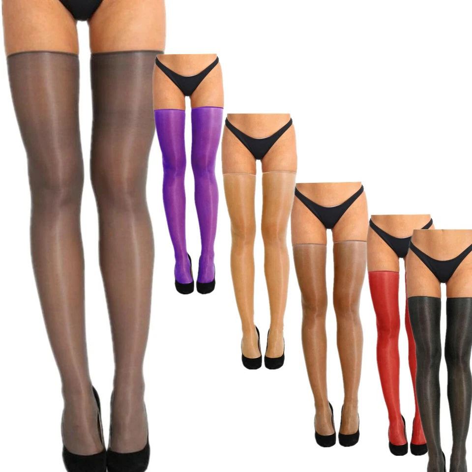 Damen Sheer Oberschenkel Kompressionsstrümpfe Halterlose Strümpfe Overknee Lang - Bild 4 von 4