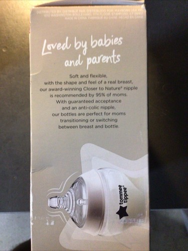 Tommee Tippee Closer To Nature 11oz Baby Bottles, 6m+, 3 Bottles - Picture 3 of 5