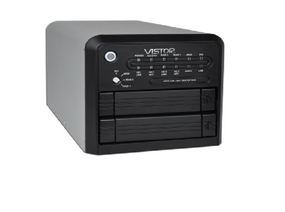 NEW - 2 Bay / 3.5'' Vistor USB 2.0/eSATA External Dual SATA RAID HDD Enclosure