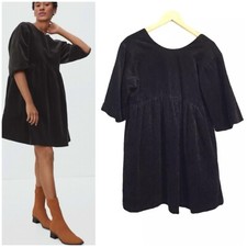 Everlane Womens Corduroy Dress SMALL Lagenlook Darkacademia Grunge Witchy Goth