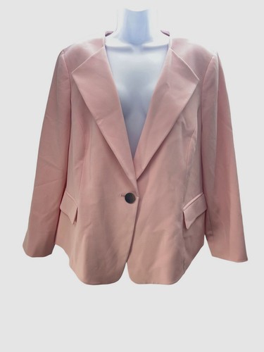 120 Le Suit Women s Pink One Button Suit Jacket Plus Size 14W 120 Le Suit Women s Pink One Button Suit Jacket Plus Size 14W