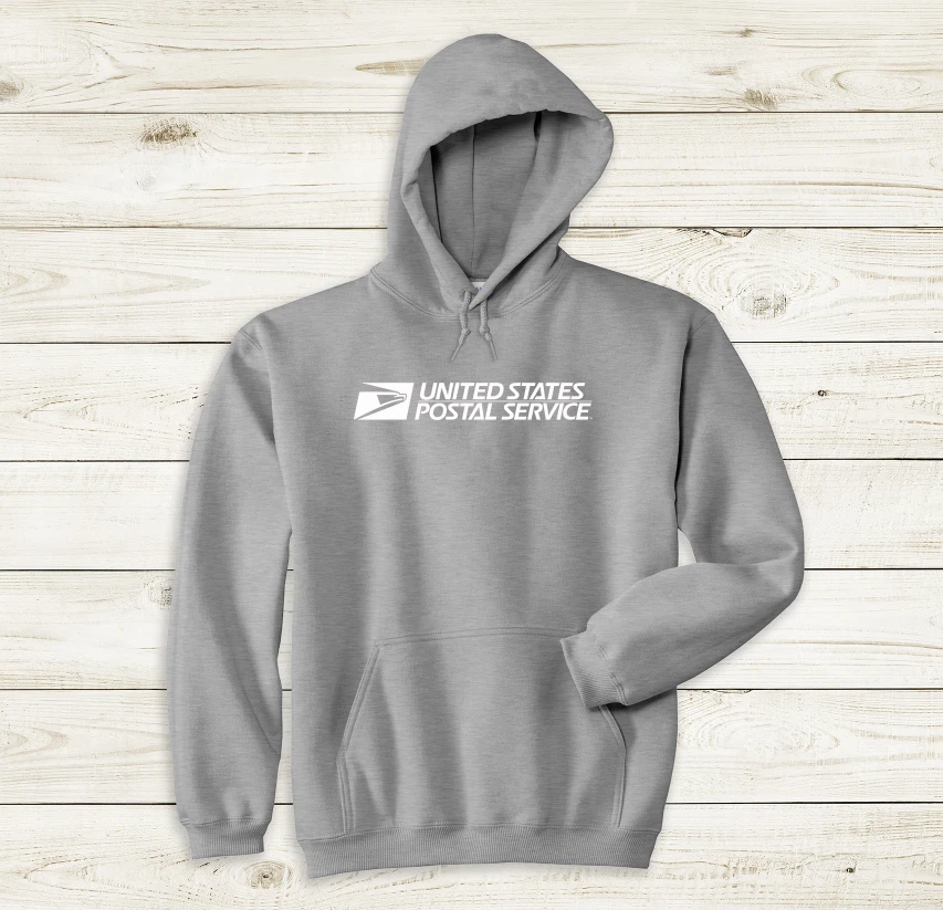 Postal Worker Hoodie with White Logo