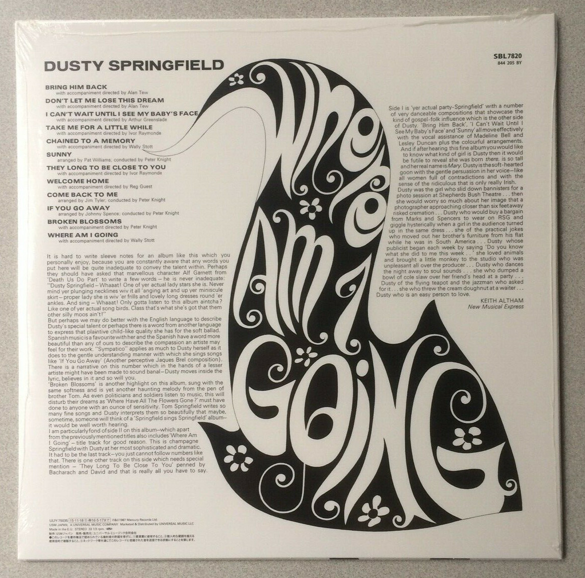 ★ダスティ・スプリングフィールド / Where Am I Going (LP) Dusty Springfield – Where Am I Going | Releases | Discogs