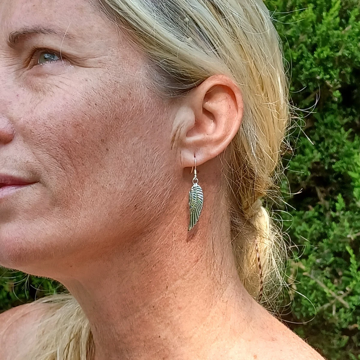 Sterling silver angel deals wing drop earrings