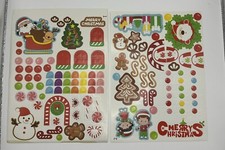 Lot of Christmas Scrapbook Stickers - Santa Trees Candy Canes ETC. 300