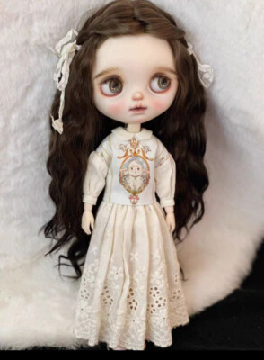 Clothes Blythe Doll Dress Forest Style Skirt Cute Print Handmade 1/6 30cm Toys