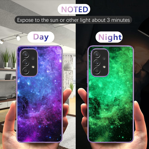 GUAGUA Compatible with Samsung Galaxy A53 5G Case 6.5 Inch Glow in the Dark - Picture 2 of 12