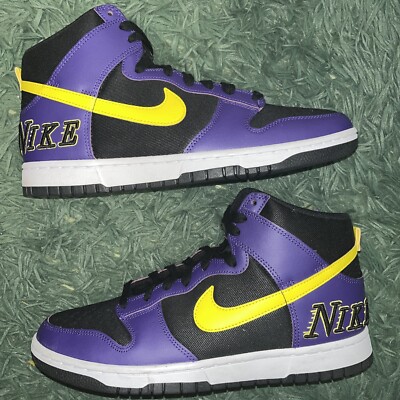 New Size 11 Mens Nike Dunk High Hi PRM EMB Lakers DH0642-001 Purple Used No Box