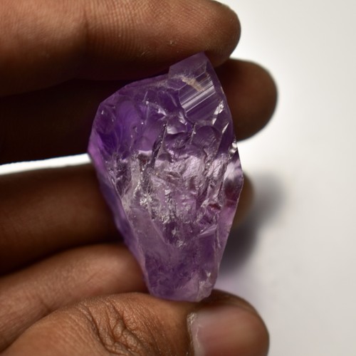 Grande pietra ametista grezza 79 cts naturale brasiliana viola ametista per gioielli - Foto 1 di 5