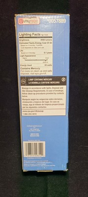 Utiliitech 65w Daylight CFL Bulb 4550 Lumens Model 0057889 for 