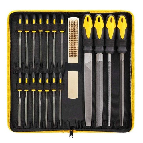 19Pcs Metal File Set with Carry Case Premium Grade Drop Forged Alloy Steel File - Picture 1 of 6