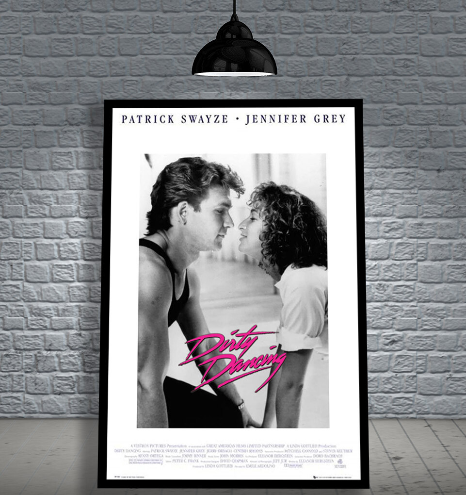 DIRTY DANCING 1987 PATRICK SWAYZE FRAMED MOVIE POSTER PRINT CINEMA A1 & 60X40CM
