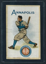 S22 SMALL MURAD TOBACCO SILK ANNAPOLIS BASEBALL BATTER NAVY