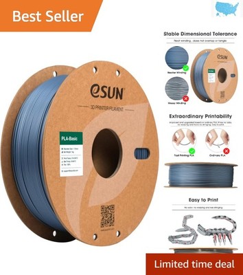 High-Speed Grey PLA 3D Printer Filament 1.75mm, 1KG Spool for Fast Printing