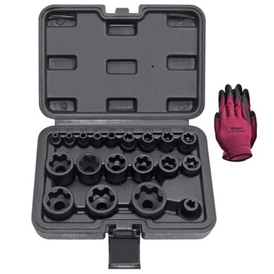 19Pcs Torx Plus Socket Set, External Torx Plus 6 Point EP Socket EP4 - EP32