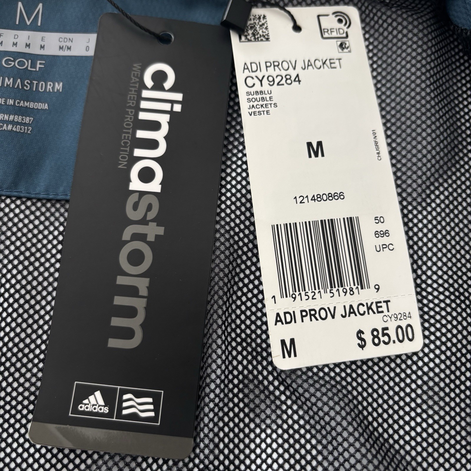 Adidas Climastorm Water Resistant Golf Jacket Full Zip Size Medium NWT thumbnail 4