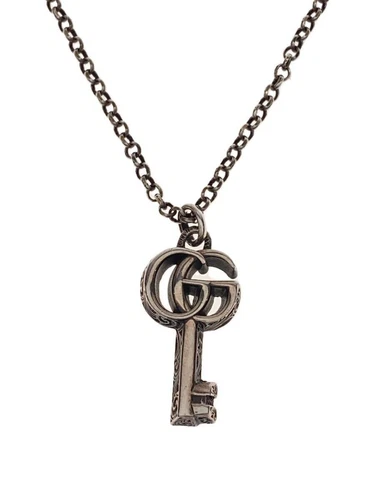 GUCCI collana doppia chiave G SV925 argento con top uomo 627757 usata