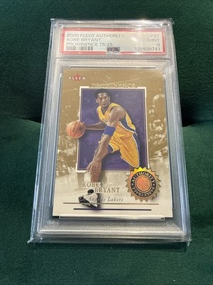 KOBE BRYANT 2001 FLEER AUTHORITY PROMINENCE GOLD PARALLEL /75 PSA 9