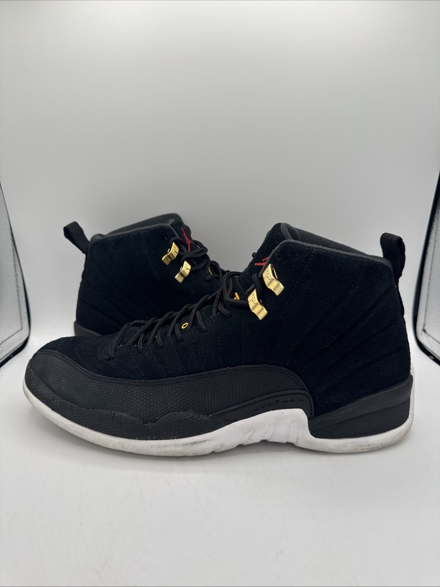 Nike Air Jordan 12 Retro Black Taxi Gold Eyelets Men display picture 3