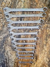 SK Tools SAE 12 Piece Polished Chrome Combination Wrench Set USA 1/4- 1"