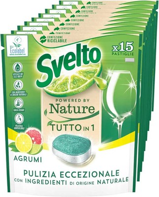 Svelto Citrus Dishwasher Pills 135 Tabs Degreasing All In 1 Eco
