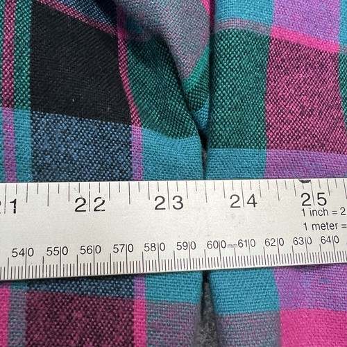 Camicia di flanella vintage anni 80 Backpacker turchese/rosa a quadri taglia XL - Foto 6 di 7