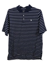 Polo Ralph Lauren Men's XL Blue Striped Golf Short Sleeve Shirt