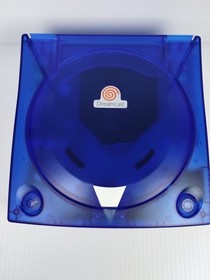 Sega Dreamcast Clear Blue Shell Console Bundle 1 Controller VMU Tested Works 