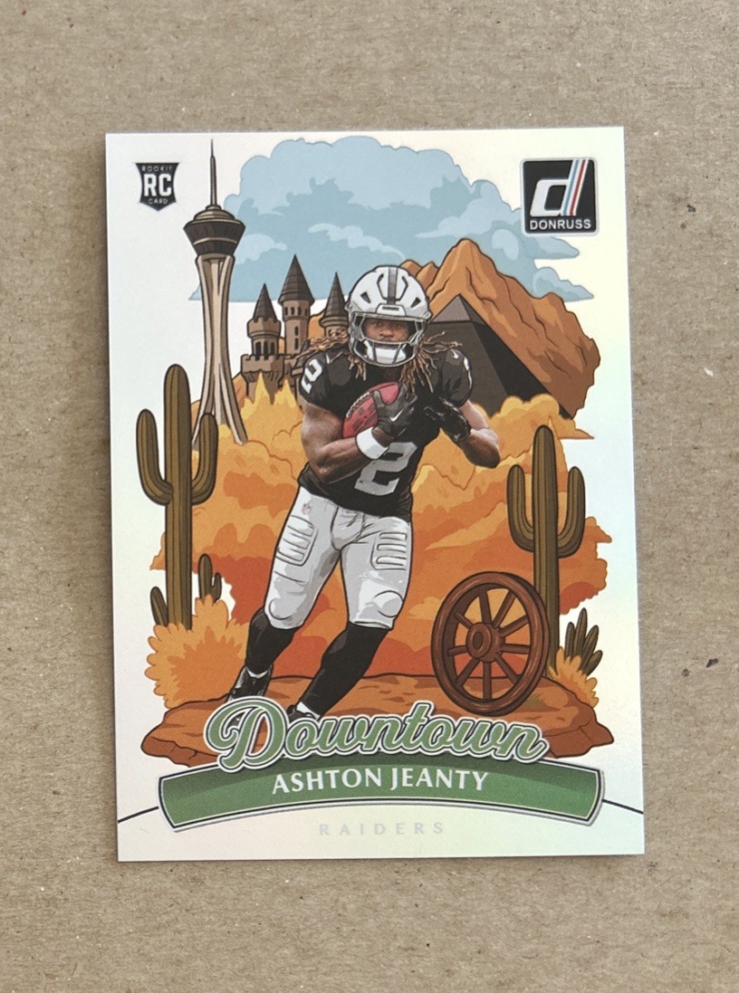 2025 Donruss Football Downtown Ashton Jeanty Raiders Rookie Card #11