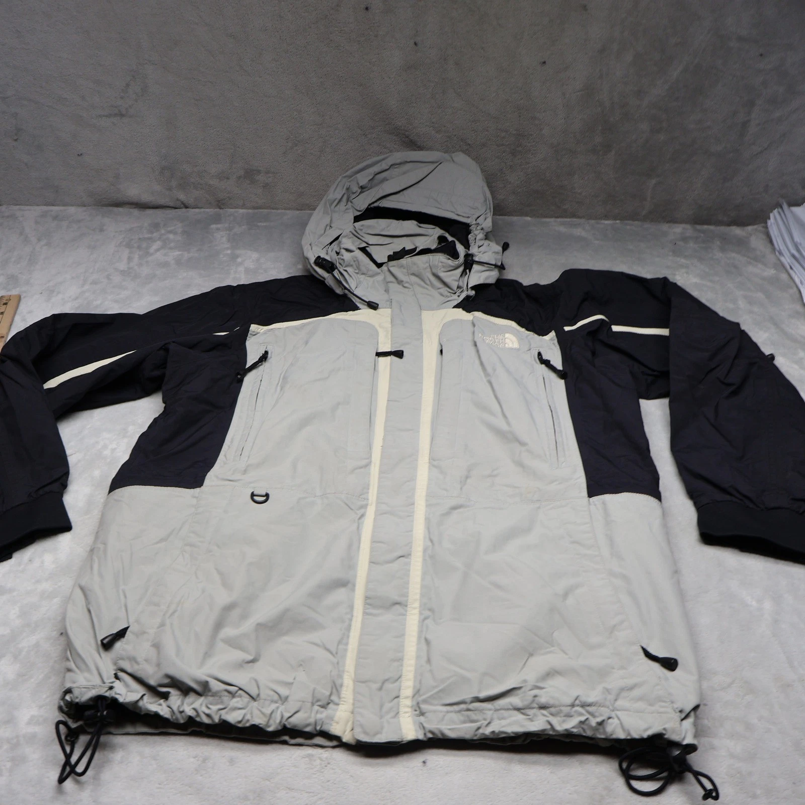 North Face Jacket Mens Large Black Waterproof Hooded Ski Snow 3in1 Shell VTG