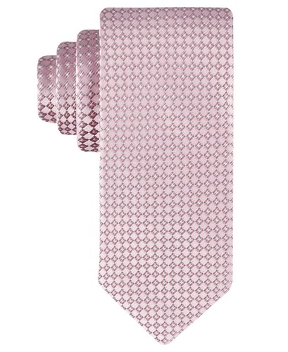 Calvin Klein Men Regular fit Tie Necktie One Size Pink Christy Medallion