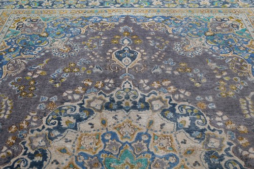 Traditional Distressed Area Rug 10x13 Handmade Wool Over-Dyed Carpet Vintage - Picture 11 of 22