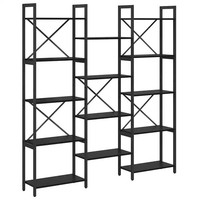 BüCherregal Schwarz Eichen-Optik 156X25X167 Cm Standregal