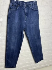 Vintage 90s H.I.S. Blues Jeans Dark Wash Baggy Made in USA Heavy Quality Skater