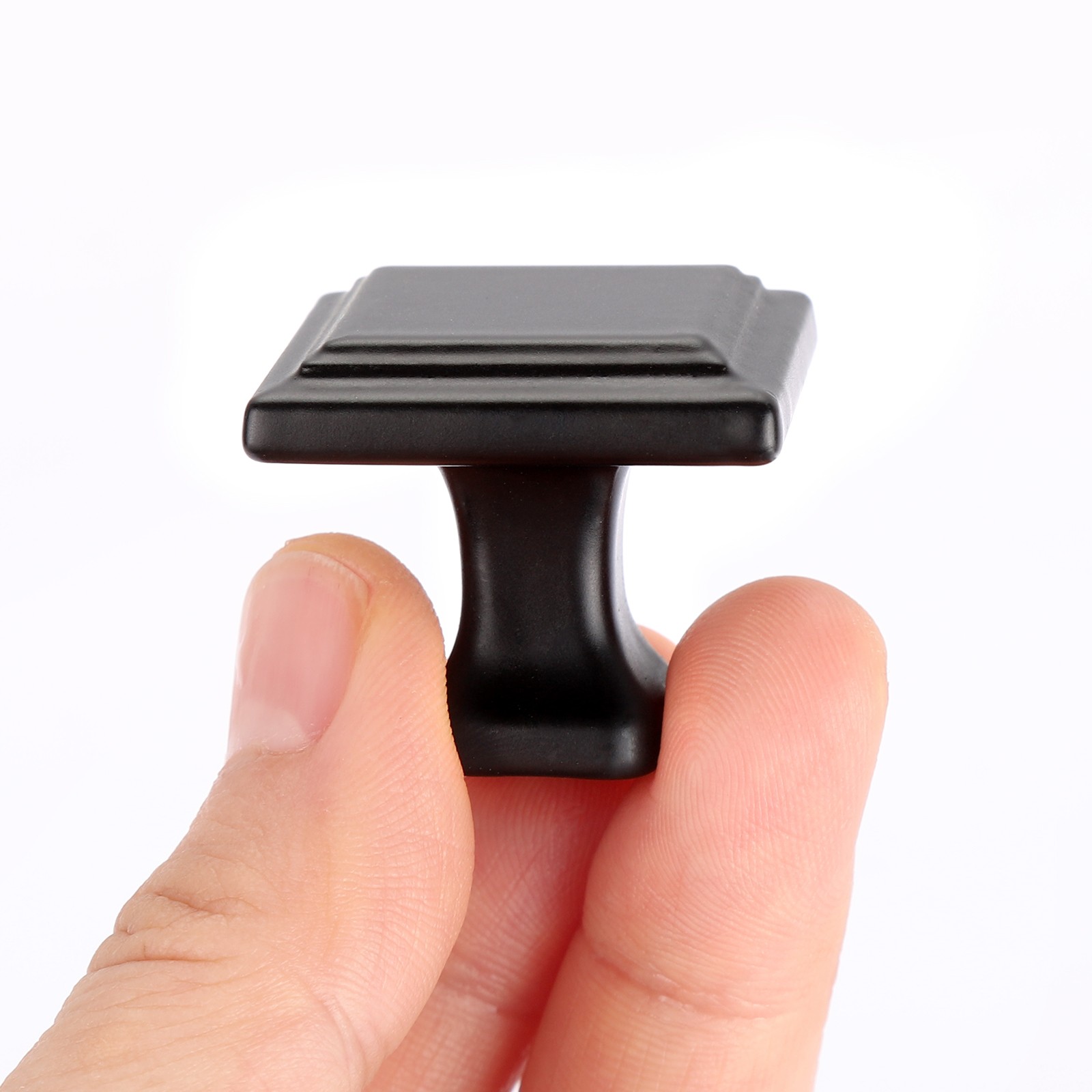 Matte Black Square Cabinet Pull Knobs for Kitchen Drawer Door Hardware Furniture