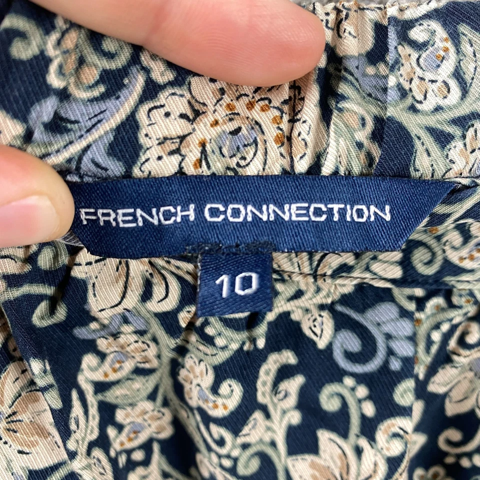 Falda Campesina Floral Larga en Niveles French Connection Talla 10 Tencel Volantes Elástica Foto 4 de 4