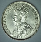 1930 Canada Silver Twenty-Five Cents Almost Uncirculated 25c Coin AU George V