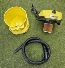 Karcher WD 2 Plus Wet & Dry Vacuum Cleaner 1000W 240V Yellow 12L (working)