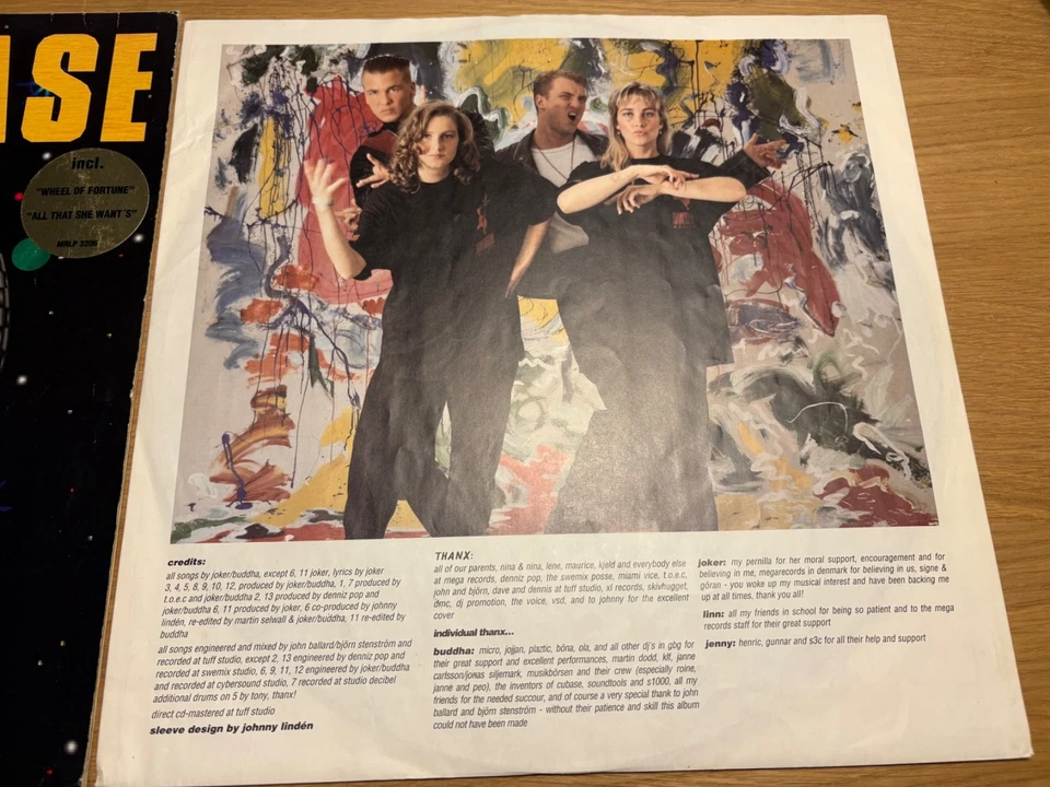 Ace of Base “Happy Nation” 1992 13 track 12” vinyl LP Mega Records Denmark rare - Image 3 of 4